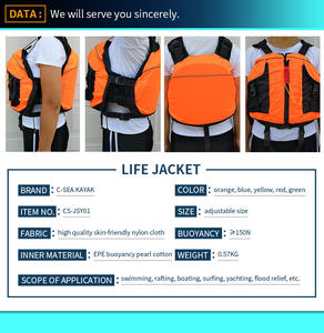 เสื้อชูชีพผู้ใหญ่แบบขายส่ง ฟรีไซส์ เสื้อชูชีพสำหรับกีฬาทางน้ำ - Product Image 6