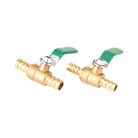 Robinet à bille à double tête à connexion rapide en laiton massif épaissi 8 mm-8 mm, déverrouillage rapide manuel OEM 100 psi pour l'eau et le gaz