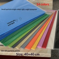 Plaque de base en plastique pour blocs de construction de petite taille, compatible avec les pièces d'assemblage, grande plaque de base pour briques murales, 50x50 trous, modèle DX5050