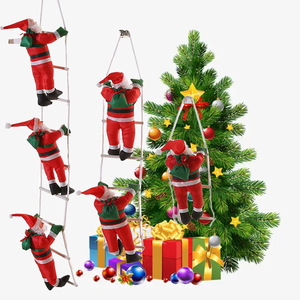 Mini babbo natale scaletta e corda ciondolo bambola per regali di natale decorazioni Festive - Product Image 2