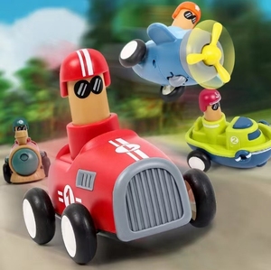 Dễ Thương 4 pcs kéo trở lại xe ô tô đồ chơi cho bé quà tặng trẻ sơ sinh, trẻ em xe tải đẩy và đi trở lại ma sát Powered xe (Giao thông vận tải) - Product Image 6