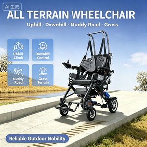 Sedia a Rotelle in Alluminio per la Mobilità degli Arti Inferiori con Sospensione, Strumento di Riabilitazione per Emiplegia, Riconosciuto a Livello Globale - Product Image 5