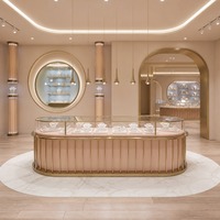 Vitrine de présentation de bijoux en or sur mesure, mobilier de magasin de détail pour bijouterie, vente en gros