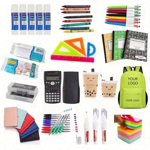 Pack de fournitures scolaires pour la rentrée des classes, ensemble de papeterie pour enfants et étudiants, essentiels scolaires faits à la main en toile - Product Image 2
