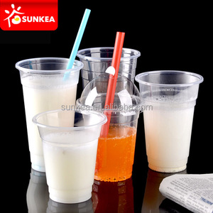Vaso de plástico transparente desechable PP PET con cúpula y tapa plana - Product Image 3