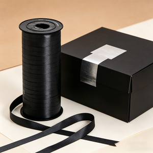 Party Love Cinta 12 Pcs Bag Elegant & Durable Decoration for Celebrations Black 91M Party Balloon Ribbon - Product Image 3