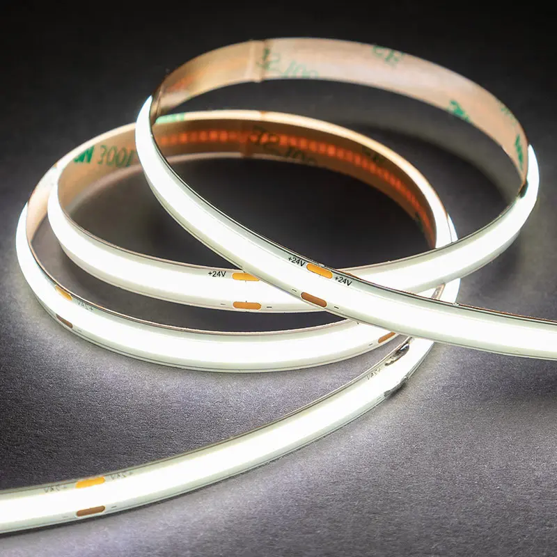 Produzione di fabbrica 312Led/M flessibilità Led stringa di luce Super impermeabile Cob Rgb Led 24V strisce luci