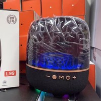 Haut-parleur Bluetooth L99 Transparent Liuli avec Subwoofer Basses Puissantes, Audio Portable Sans Fil pour la Maison, le Bureau et l'Extérieur