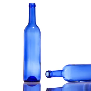 Botella de licor de vidrio, Logo personalizado, marrón claro, 375Ml, 750Ml