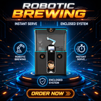 Mesin Penjual Kopi Otomatis Cerdas Pintar 2026 dengan Lengan Robot Cobot 6 Axis untuk Hotel dan Mal