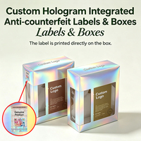 Boîte d'expédition en carton ondulé holographique personnalisée de qualité supérieure avec vérification par code QR et finition mate pour les marques e-commerce, OEM, vente en gros