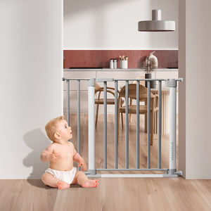 Barrière de sécurité pour bébé robuste Barrière en métal <span class=keywords><strong>extensible</strong></span> Système de verrouillage double Barrière de sécurité pour bébé robuste pour planchers de bois franc - Product Image 3