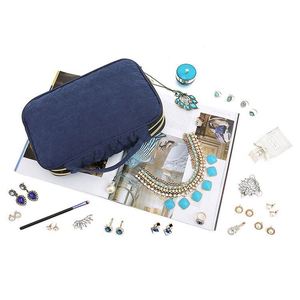 Boîte de rangement pour bijoux de voyage à double couche, certifiée BSCI, pour boucles d'oreilles, colliers, bagues et bracelets. - Product Image 4