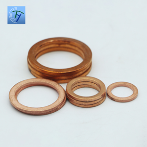 Arandelas personalizadas, sujetadores, láminas, separadores de sellado <span class=keywords><strong>para</strong></span> maquinaria de construcción, anillos de sellado planos de cobre, <span class=keywords><strong>juntas</strong></span> metálicas estampadas y unidas. - Product Image 1