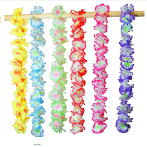 ผลิตพวงหรีดดอกไม้แขวนคอ สร้อยคอประดับดอกไม้หลากสี สำหรับตกแต่งงานแต่งงานและงานปาร์ตี้ - Product Image 3