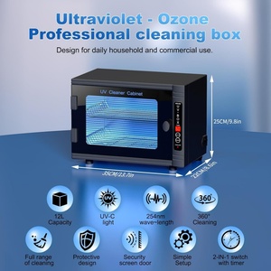 UV <b>Light</b> Nail Tool Cleaning Machine 12L High Capacity UV Cleaning Cabinet Salon Tools Cleaning Box with <b>Timer</b> Setting - Product Image 4