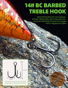 เหยื่อปลอมแบบ Crankbait ขนาดเล็ก 3.5 ซม. น้ำหนัก 4.2 กรัม รุ่น Jerk Crank Wobblers สำหรับตก<span class=keywords><strong>ปลา</strong></span>แบส แบบลอยน้ำ - Product Image 4