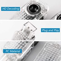 Auto-Tür LED-Logo-Projektorleuchten für Audi Zubehör Kabellose Willkommens-Emblem-Lampe Geister-3D-Lichter Pfützenlichter