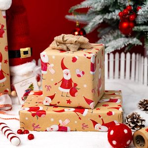 Kraft Christmas Wrapping <b>Paper</b> Santa <b>Pattern</b> 17 In X 33 Ft Recyclable Gift Packaging <b>Paper</b> - Product Image 6