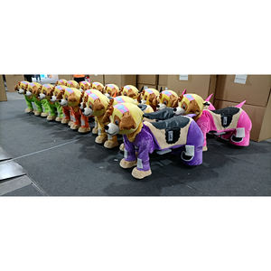 Paseos de juguetes de peluche de animales grandes <span class=keywords><strong>para</strong></span> niños que funcionan con pilas, caballo, perro y Panda, sistema que funciona con monedas, atracción, paseo en animales - Product Image 4