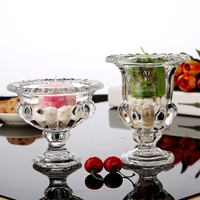 Vase à fleurs en verre à volants de style européen, vente chaude, directement de l'usine, pour centres de table de mariage et décorations de table