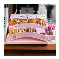 Emballage de boulangerie alimentaire transparent givré en plastique avec impression personnalisée pochette plate sacs de biscuits thermoscellés pour bonbons et biscuits individuels avec logo