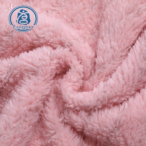Dệt Kim 100 Polyester Hai Bên Sang Trọng Bạc Kim Loại Lrex <span class=keywords><strong>Sherpa</strong></span> Lông Cừu Shu Velveteen Vải - Product Image 4