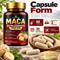 Capsules d'énergie Maca, comprimés de puissance, OEM, booster naturel, pilules à base de plantes, complément alimentaire, Maca noire pour hommes
