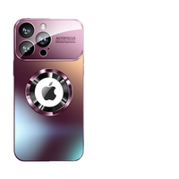 Nouvelle mode pour iPhone 15 16 Pro grande fenêtre étui de téléphone magnétique finition mate et protection anti-fuite couvercle d'objectif de caméra