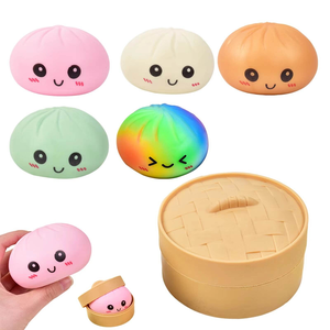 Juguete Antiestrés Popular para Niños: Juguete Sensorial de Arcoíris Colorido con Forma de Dumpling, Caja Sorpresa con Purpurina, Juguete de Escritorio para Cocinar al Vapor, ¡Gran Venta! - Product Image 4