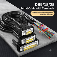 Cable VGA DB9 Macho a Macho, Revestimiento de PVC Chapado en Oro, Alta Flexibilidad, para Monitores de Computadora Industriales, Proyectores, Sistemas de Automatización