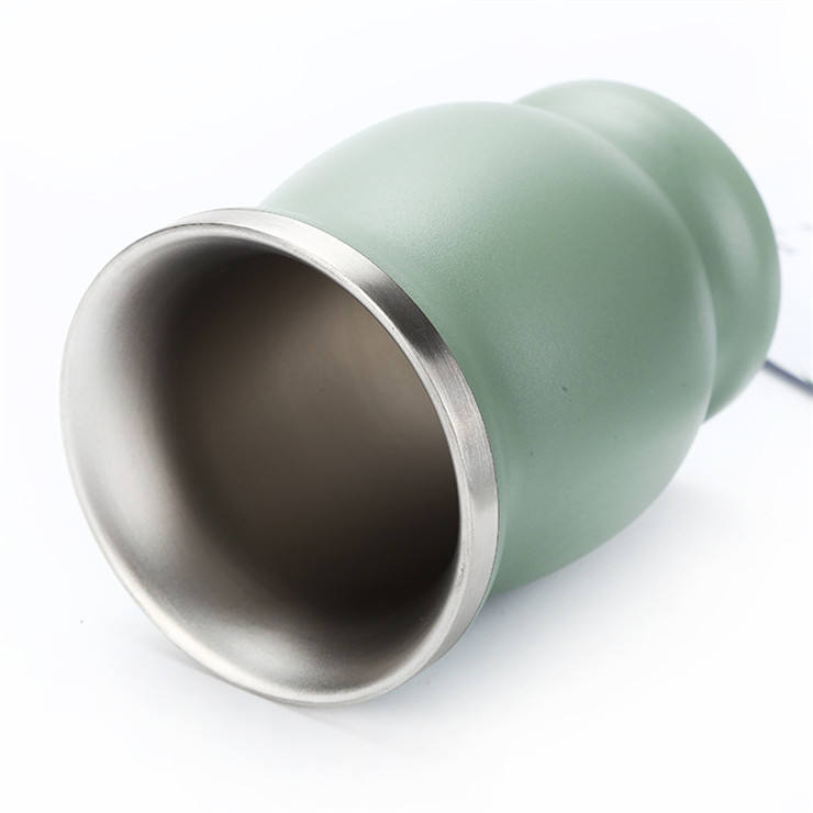 Yerba Mate - Set Di Tazze Da Tè In Acciaio Inox Con Coperchio Multifunzionale, Due Cannucce E Spazzole Per La Pulizia, Isolamento Termico, Protezione