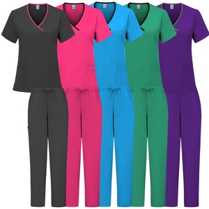 Nuevo estilo, poliéster, Spandex, elástico, logotipo personalizado, uniformes de Hospital, uniformes, batas de laboratorio médico Unisex, conjunto de uniformes - Product Image 1