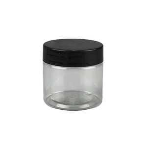 70ml small diameter jar with screw cap transparent facial cream container plastic bottle