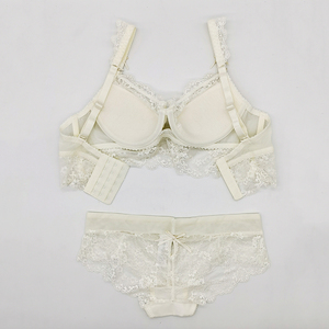 Set Intimo Donna All'Ingrosso, <span class=keywords><strong>Reggiseno</strong></span> e Mutandine in Pizzo Elegante, Set Sexy <span class=keywords><strong>Trasparente</strong></span> - Product Image 5