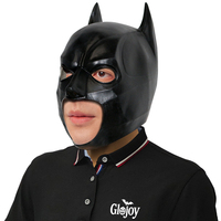 Masque intégral en latex de Batman pour film, effrayant, Halloween, horreur, escape room, démon, accessoire de mascarade, personnalisable