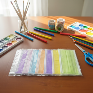 หน้ากากอนามัยแบบใช้แล้วทิ้ง <span class=keywords><strong>3</strong></span> ชั้น สีสันสดใส ผลิตจากโรงงานโดยตรง พร้อมคุณสมบัติป้องกันฝุ่นละออง ดีไซน์สายคล้องหู - Product Image 3