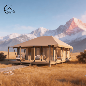 Tente de désert coupe-vent de niveau 8-10 avec 2 chambres et toit en pente standard pour l'hébergement en safari africain - Product Image 1