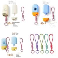 Flacon vide personnalisé de 50 ml pour protection solaire SPF50, format voyage, petit format, en oxyde de zinc, portable avec sangle, idéal pour l'extérieur