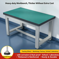Banc de travail antistatique robuste, table d'assemblage pour atelier, table de manutention pour ligne de production, table de maintenance électrique