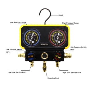 2S60A रेफ्रिजरेशन किट AC मैनिफोल्ड गेज सेट ब्रास <span class=keywords><strong>R134A</strong></span> ऑटो सर्विस किट - Product Image 3