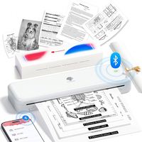 Imprimante à main A4 Portable sans fil Imprimante M834 sans encre 300dpi Imprimante thermique Fichier/PDF Machine d'impression pour bureau/étudiants