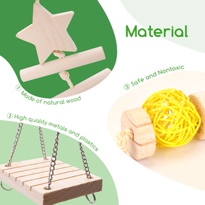 Nobleza ของเล่นนก4แพ็คพร้อมเชือกคอตตอนสำหรับแขวนกรงอุปกรณ์สำหรับนกพรีเมี่ยม - Product Image 2