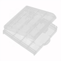 Boîte de rangement en plastique PP pour piles Cunvae AAA AA 4 emplacements pour LR03 LR6 R03 R6 R03P R6P UM-4 UM-3