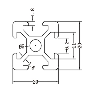2020 profili industriali in alluminio per profili in lega di alluminio estruso anodizzato - Product Image 2