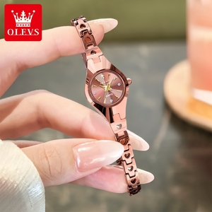 Reloj OLEVS 7082 Original para <span class=keywords><strong>Mujer</strong></span>, Elegante Estilo Coreano, Acero de Tungsteno, Reloj de Pulsera de Cuarzo Original, Regalo de Lujo para <span class=keywords><strong>Mujer</strong></span> - Product Image 4