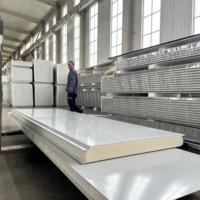 Panneau composite isolant en mousse de polyuréthane de 75 mm de style design contemporain pour entrepôts frigorifiques, entrepôts et hôtels