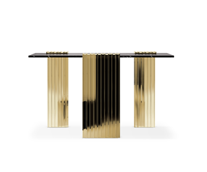 Base de acero inoxidable elegante de lujo MR con mesa de consola de mármol mesa auxiliar moderna para el hogar entrada Hotel muebles de sala de estar - Product Image 6