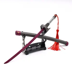 2023 Famous mobile game Star Dome Railway popular character exclusive katana metal crafts black and red sword keychain meta sword