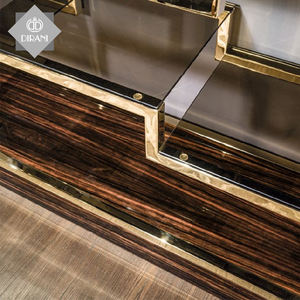 Estantería de Acero Inoxidable Dorada de Lujo para Dormitorio, Librería Metálica Moderna de Lujo para Sala de Estar u Oficina - Product Image 4